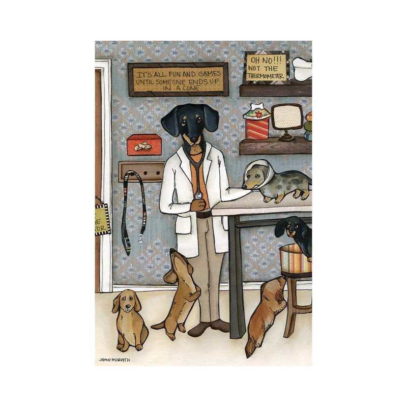 The Doxie Dogtor by Jamie Morath - Wrapped Canvas Graphic Art 1 Piece Wrapped Canvas Wall Art, 66.04 cm H x 45.72 cm W