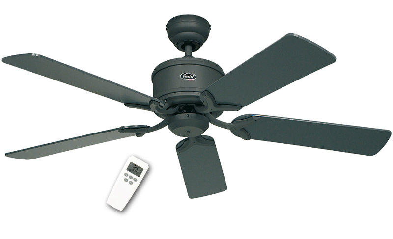 Allman 132cm Ceiling Fan, Lacquered Graphite with Lacquered Graphite and Lac