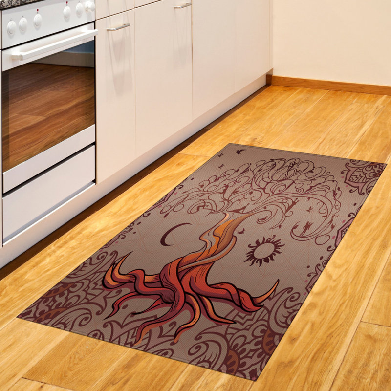 Ethnic High Density Long Fiber Poly Threads Decorative Area Rug Carpet, Rectangle 2'7" x 5'