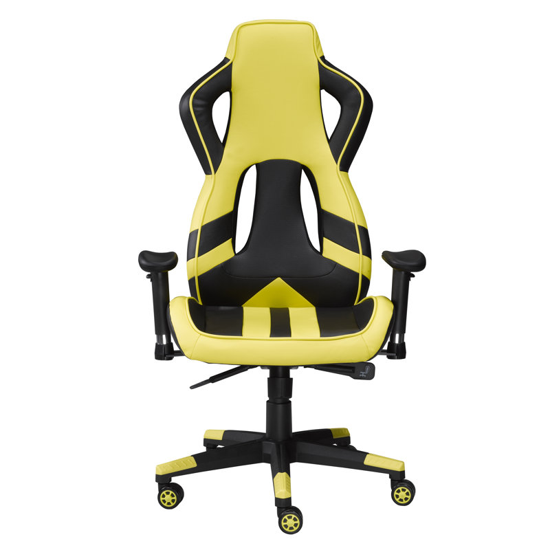Fauteuil de jeu PC et de course, Noir / Jaune