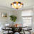 3 Light Dimmable Retro Geometric Tiffany Ceiling Light