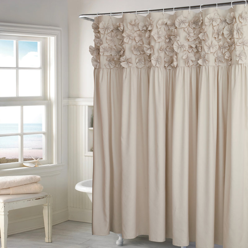 Rideau de douche Luxury Luxury Butterfly Flower, Chameau