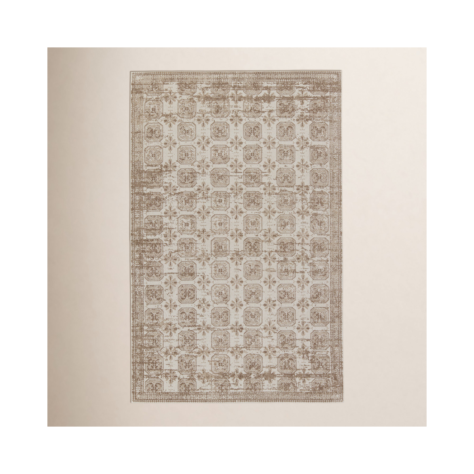 Phoebe Tan/Cream Rug, Rectangle 6'7" x 9'6"