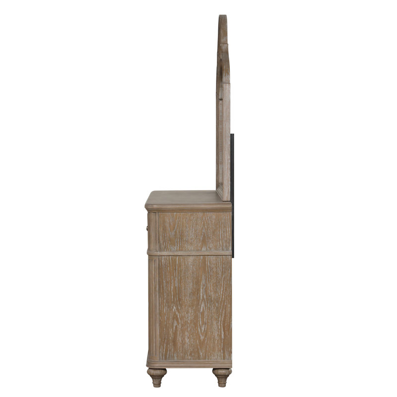 Lyris Transitional Dresser, Rustic Oak