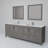 Jacques 84 in. W x 22 in. D Double Bath Vanity, Faucet Set, & 34 in. Mirrors-66637751-113025139