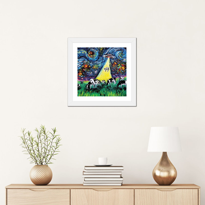 White Framed Paper, White, 16" H x 16" W x 1" D