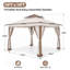 11 pi. X 11 pi Tente de pavillon pop-up avec moustiquaire, installation instantanée en une seule pression-128919886-128919887