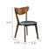 Chaise d'appoint Mid-Century moderne, noyer foncé, chaises d'appoint en noyer noir, élégance