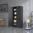 72" Metal Garage Storage Cabinets with Lock,Black Storage Cabinet with Doors and Shelves