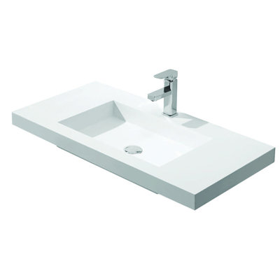 Diamond Stone Solid Surface 43" Single Bathroom Vanity Top