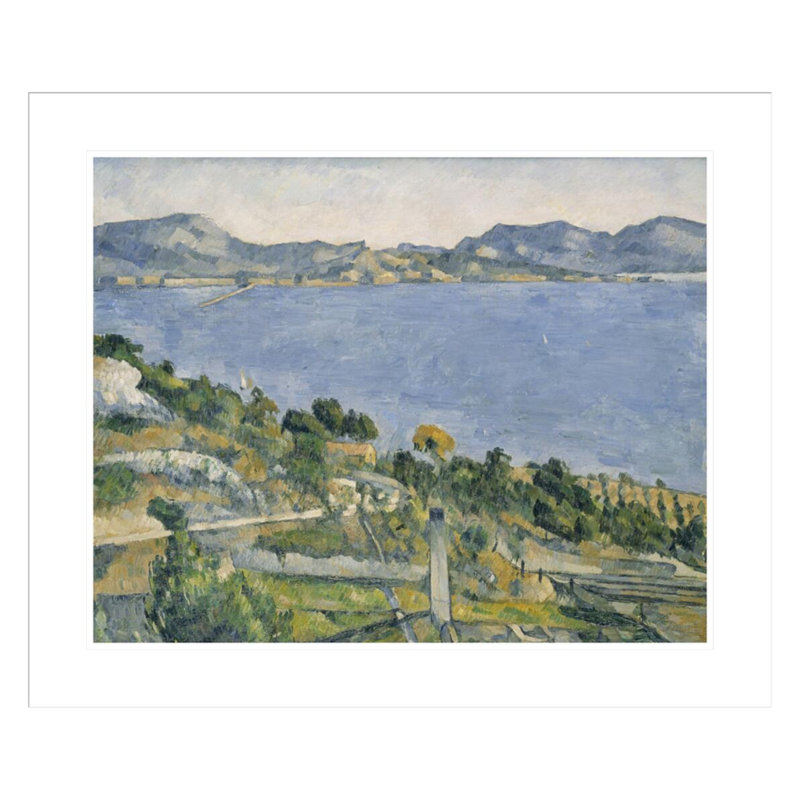 Vue sur le golfe de Marseille depuis l'Estaque ca. 1878-79 par Paul Cézanne, impression giclée encadrée