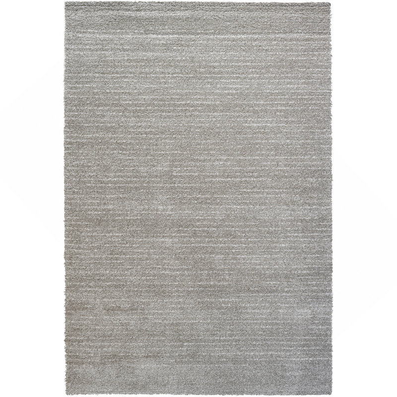 Tapis en polypropylène gris et blanc Lydia