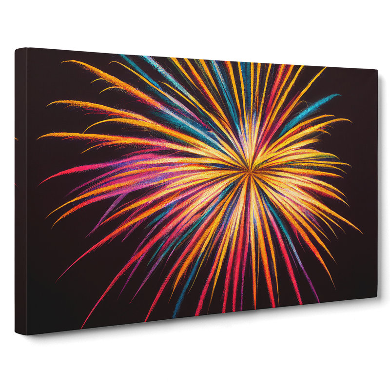 Magical Fireworks - Wrapped Canvas, 50cm H x 76cm W x 3cm D