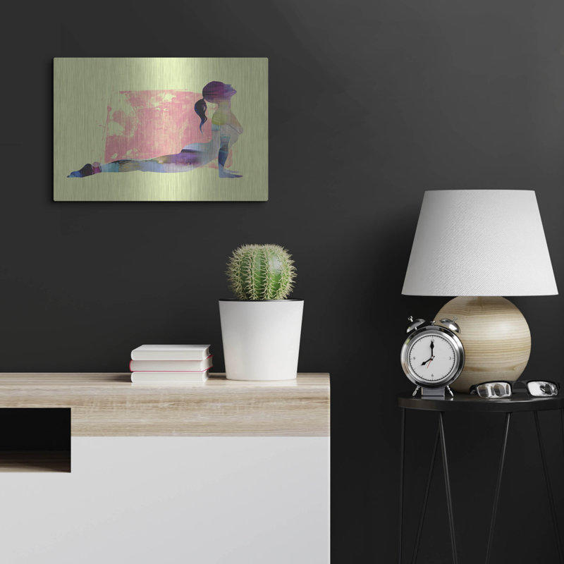 Art mural en métal Winston Porter «Upward Facing Dog Sun» par Tim Parker, H 16 po x l 24 po