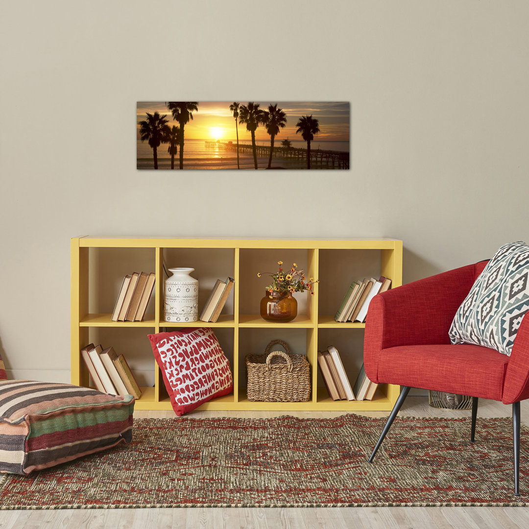 " Silhouette Of A Pier, San Clemente Pier, Los Angeles County, California, USA #4 " by Panoramic Images East Urban Home 
