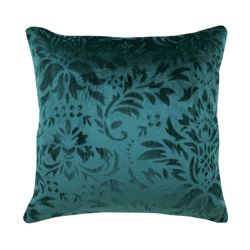 Greigsville Damask Square Cushion, Green