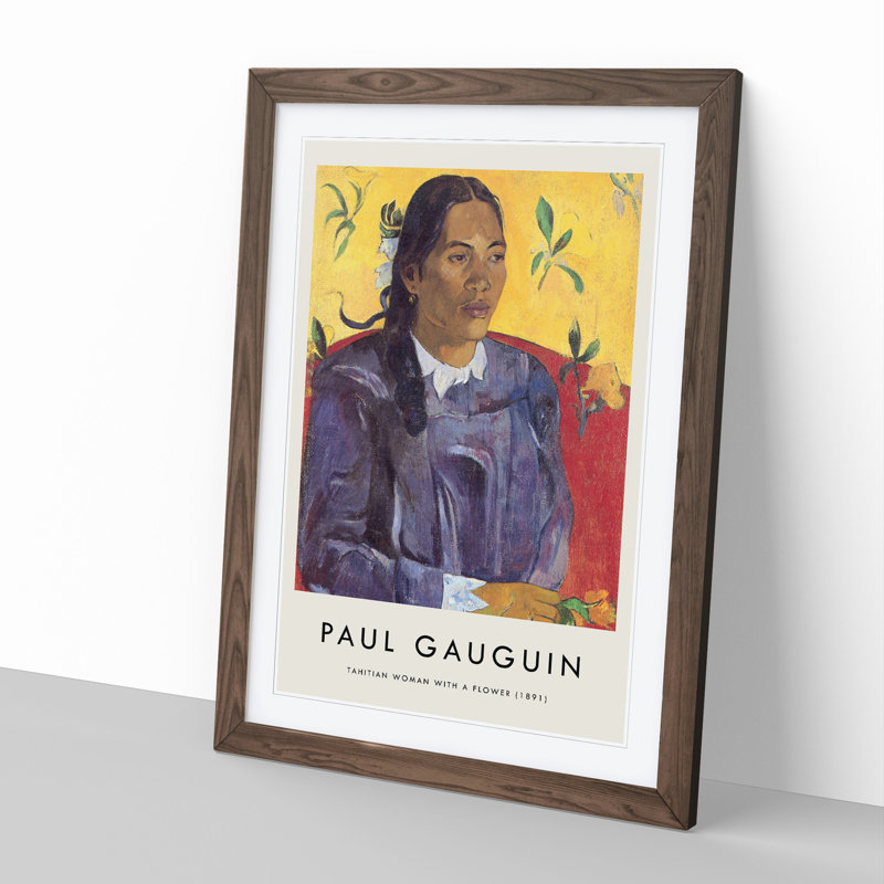 Seated Woman Vol.2 by Paul Gauguin - Picture Frame Graphic Art, 36cm H x 27cm W x 2cm D