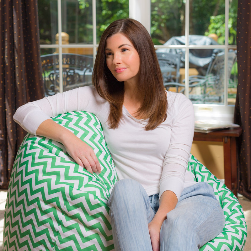 Bean Bag Chair for Kids, Teens, and Adults - Filled with Soft Beads, Includes Removable and Machine Washable Cover - Multiple Colors, Sizes and Fabrics including Soft Nylon & Canvas with Patterns