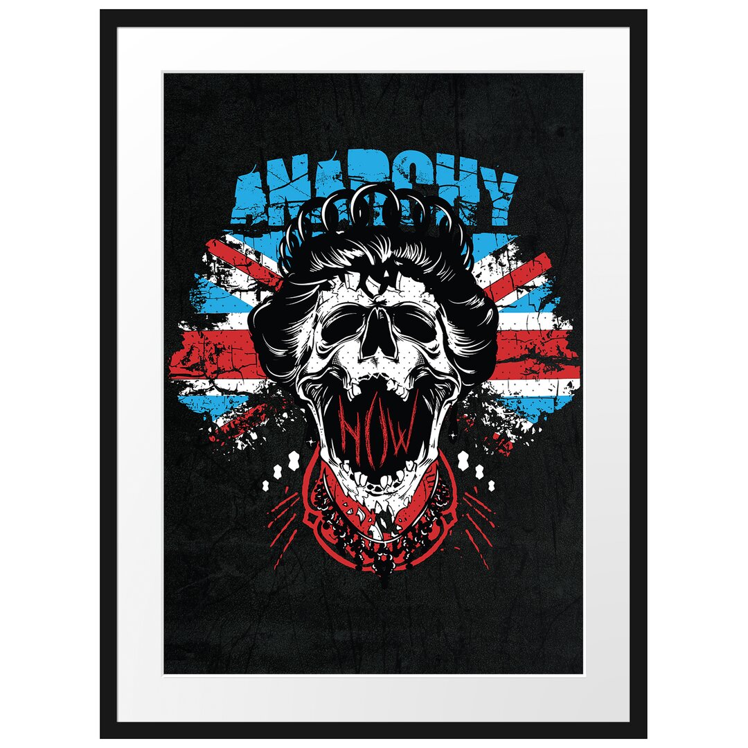 Gerahmtes Poster Anarchy Queen Black