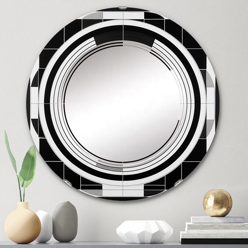 Burkcrest - Miroir mural moderne rond, 24 po x 24 po
