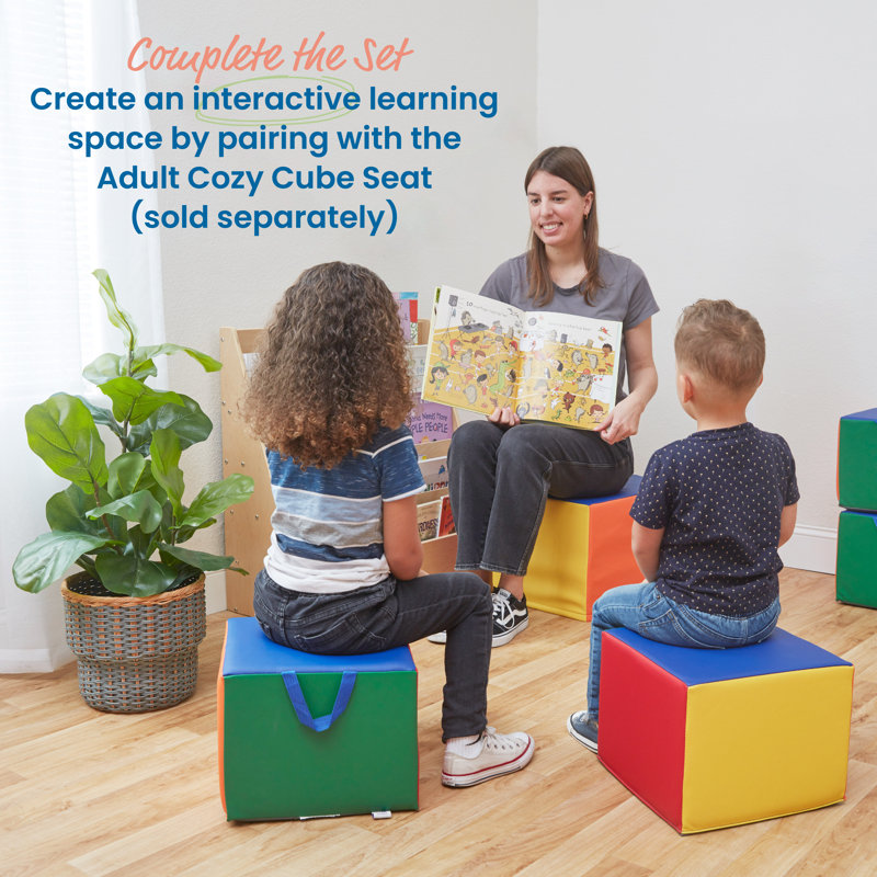 Assorted Colorful Foam Children's Cozy Cubes, 4-Pack