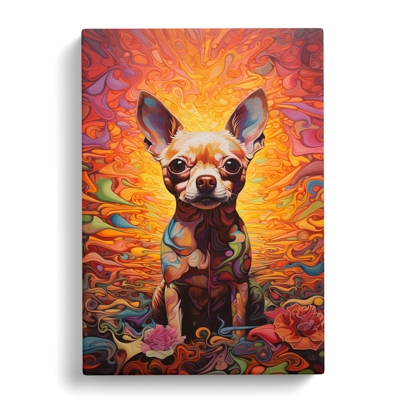 Chihuahua Contemporary No.2 - Wrapped Canvas, 76cm H x 50cm W x 3cm D