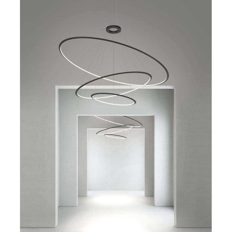 Circular 3 - Light LED Chandelier, 3000K, Gold, Gold