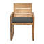 Venice Teak Patio Dining Armchair with Cushion-2076089623