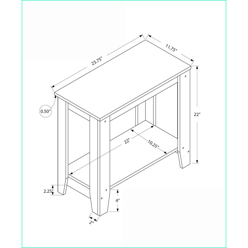Table basse transitionnelle d'apparence brune en bois pour le salon et amp; Chambre à coucher, deux niveaux pour économiser de l'espace