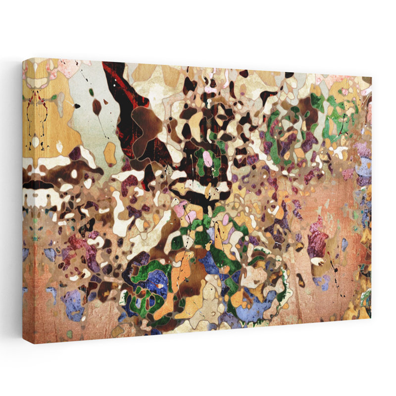 Art contemporain contemporain, paysage audacieux et coloré, H 12 po x l 8 po