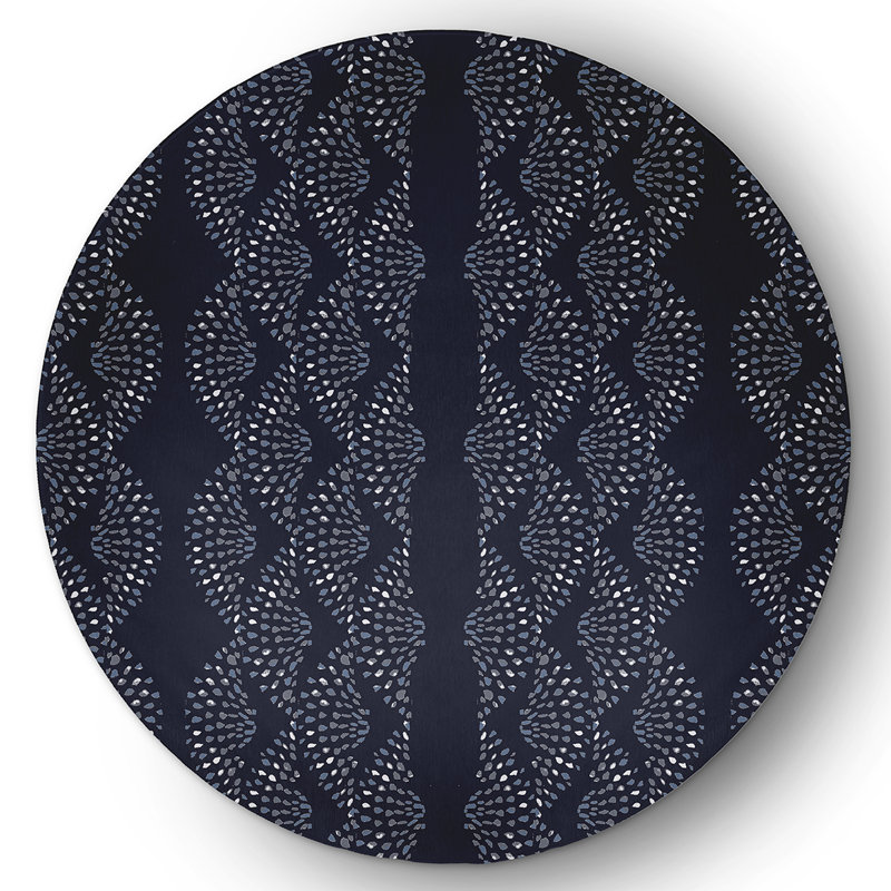 Ingatestone Performance Chenille Abstract Indoor Rug, Round 5'