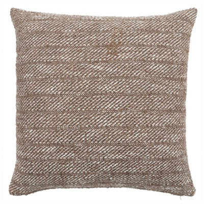 Herringbone Cotton Knife Edge Textured Throw Pillow