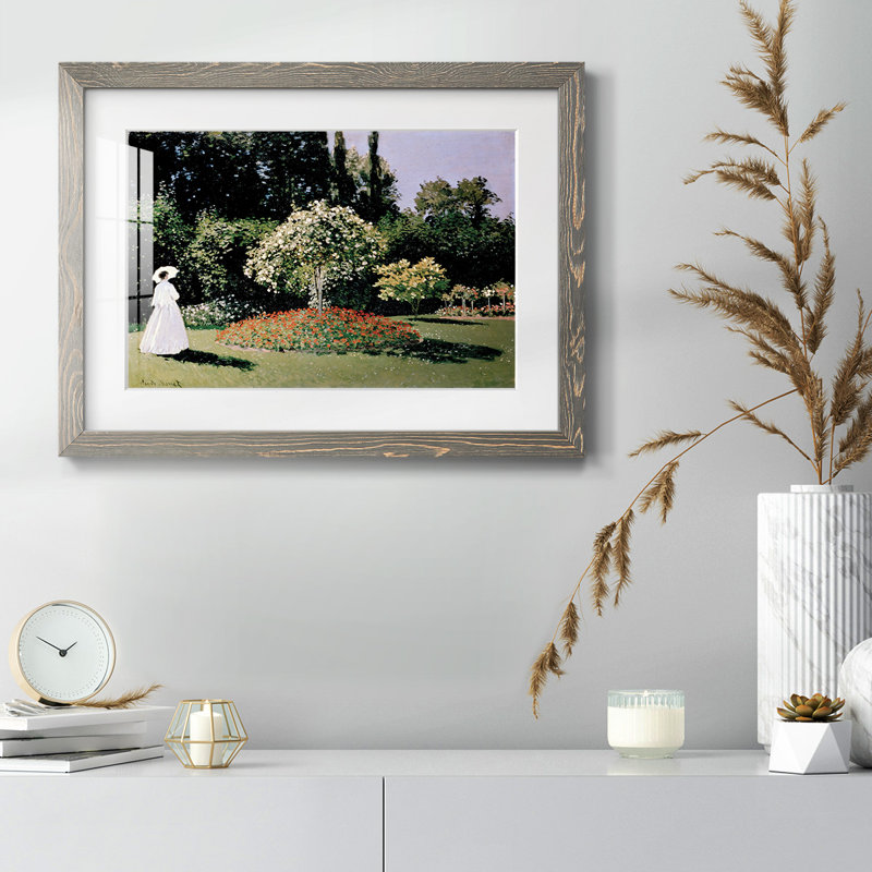 Monet, impression sur papier encadrée, Gris, H 14 po x l 20 po x P 1,5 po