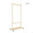 Solid Wood Garment Clothes Drying Rack with 6 Wooden Hangers, Space-Saving Design, Adjustable Shelf, and Wheels for Easy Mobility – Perfect for Bedroom, Living Room, or Entryway