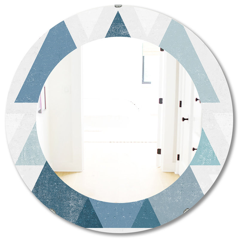 Miroir mural Minimal Triangles IV, H 31,5 po x l po