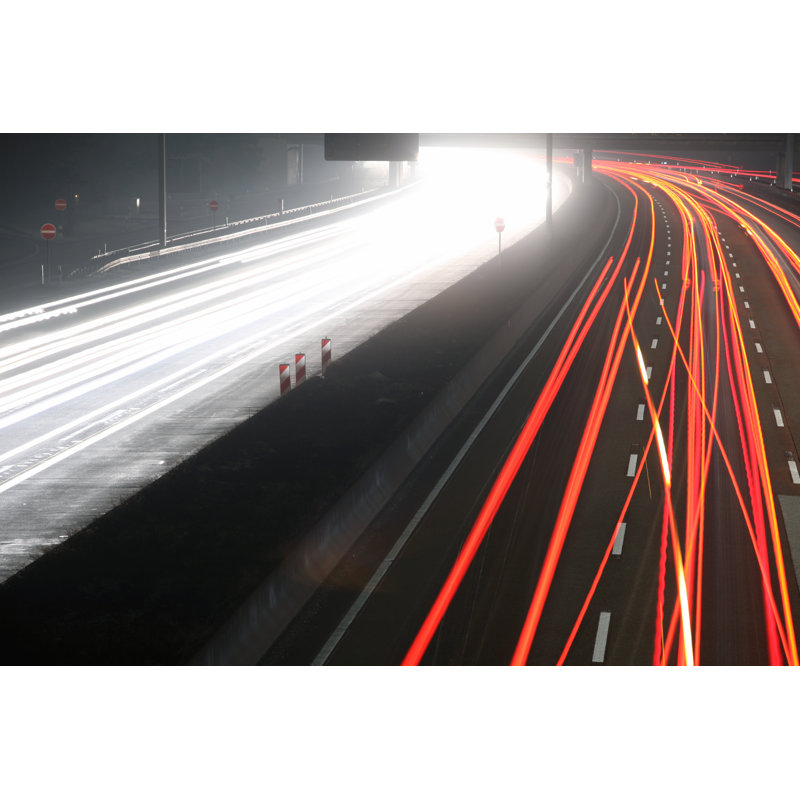 Autobahn At Night - Wrapped Canvas Print, 20cm H x 30cm W x 3.8cm D