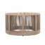 Table basse d'extérieur résistante aux intempéries en corde de rotin et bois d'acacia pour balcon de jardin-129385420-129385419