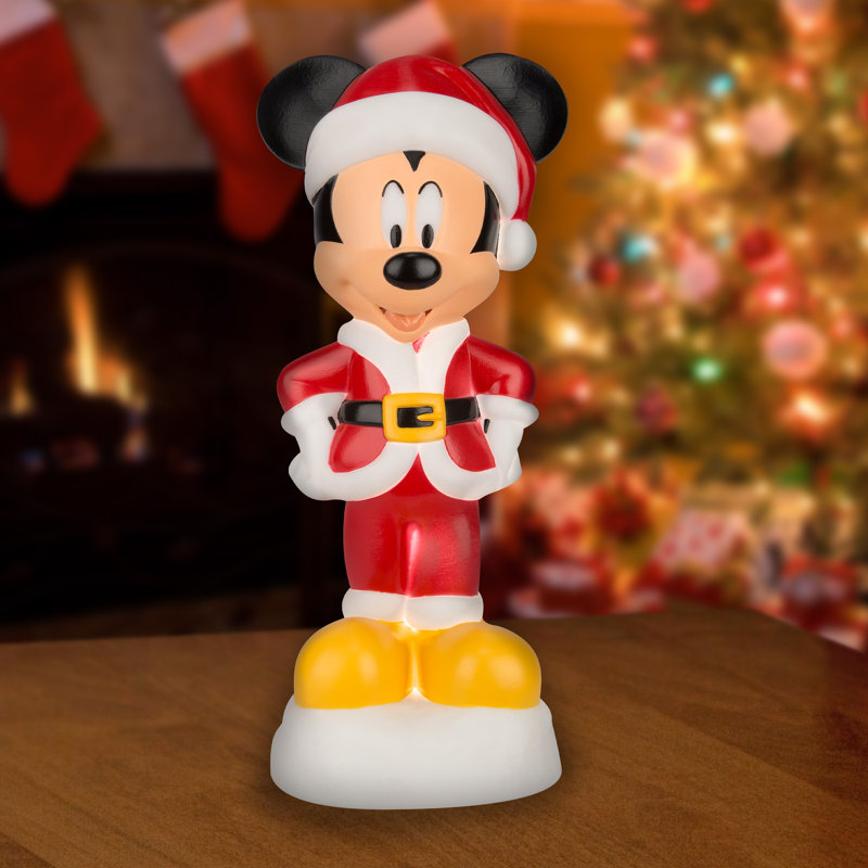 Figurine lumineuse décorative Mickey Mouse en Père Noël