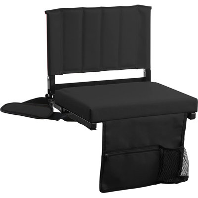 Bridgetta Folding Stadium Seat with Cushions by Arlmont & Co.