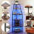 67.1"H Open Display Corner Bar Cabinet with Wine Storage,6 Tier Corner Shelf with Colorful LED Light,Remote control