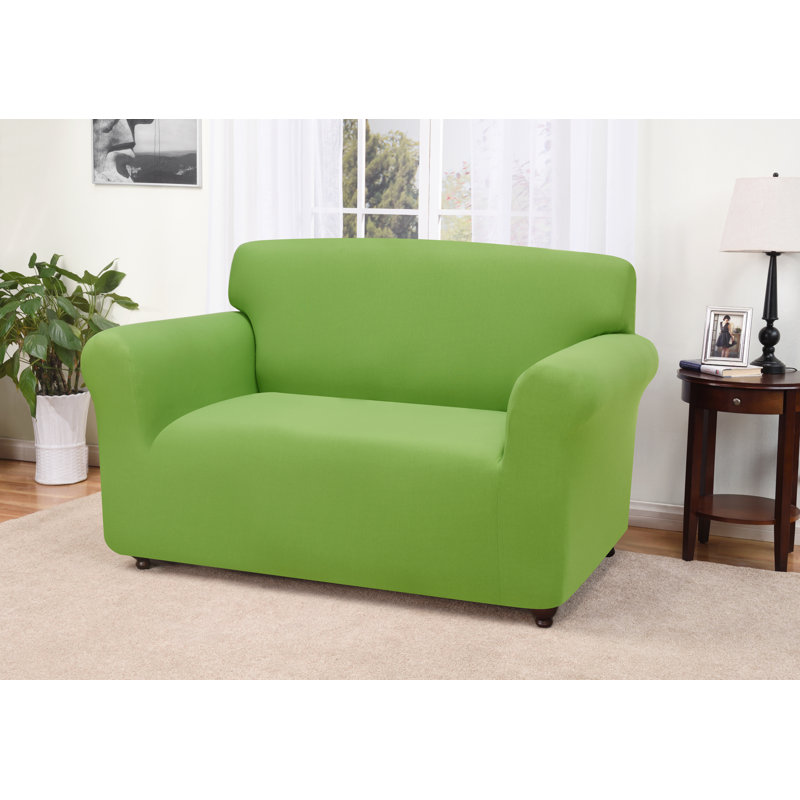 Housse pour causeuse à coussins carrés/rectangulaires, Mélange de polyester lime