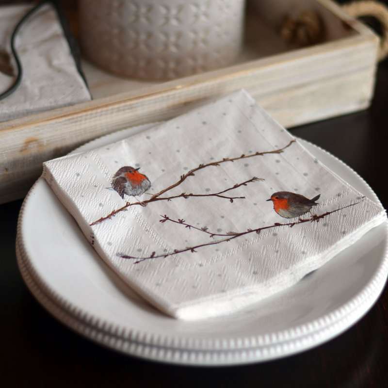 Serviettes de table jetables en papier de base