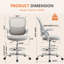 Chaise haute de bureau ergonomique avec accoudoirs relevables Sweetcrispy-1004013709-1004013708