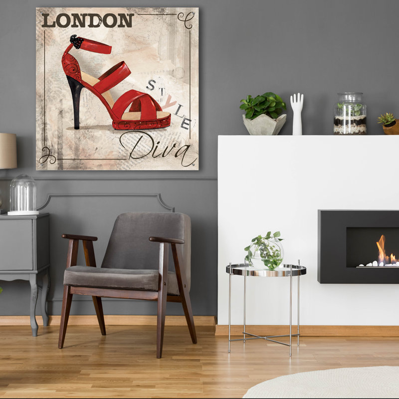  «London Style» par Fiona Stokes-Gilbert, art mural en verre acrylique, H 36 po x l 36 po