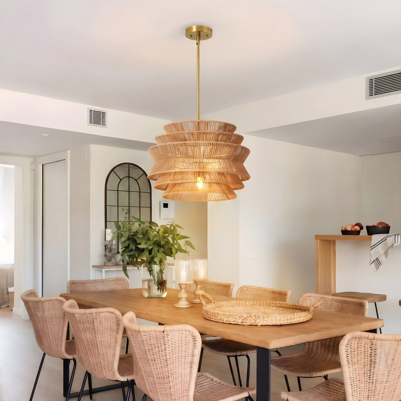 11,8 po - Rotin - Brun - Lustre