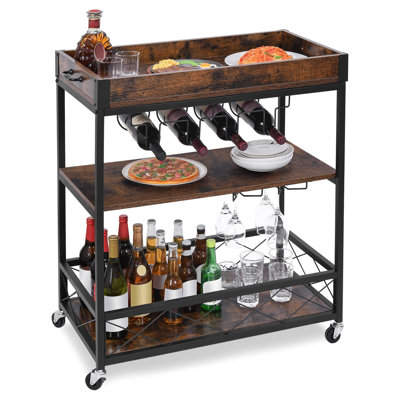Madhu 200.66 cm Iron Bar Cabinet Bar Cabinet
