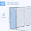 71.7'' H 8 Panel Galvanized Steel With Pet Door