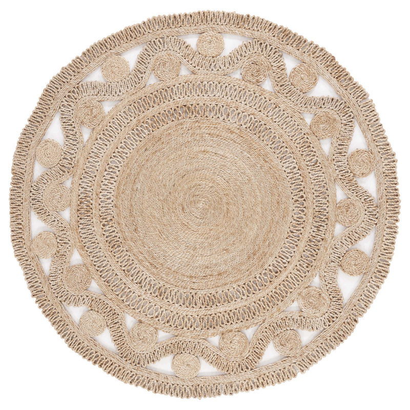 Tapis naturel en fibre naturelle 171, Rond 5 pi