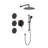 Shower System With Shower Head, Hand Shower, Slide Bar, Bodysprays, Shower Arm, Hose, Valve Trim, And Lever Handles-124898151