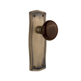 Prairie Plate with Brown Porcelain Door Knob